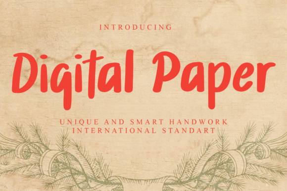 Digital Paper Font for Trendy Branding and Display Needs