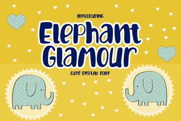 Elephant Glamour Font for Playful Handmade Designs