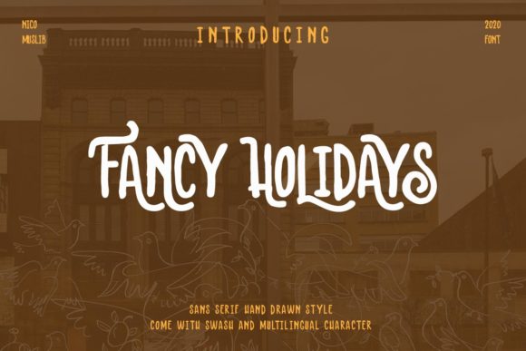Fancy Holidays Font for Vintage-Inspired Branding