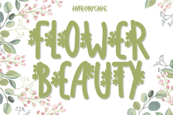 Flower Beauty Font for Playful Web Design