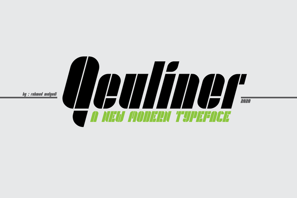 Qeuliner: A Modern Display Font for Bold Digital Design