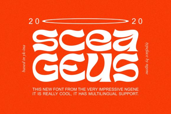 Sceageus Font Download and Design Uses