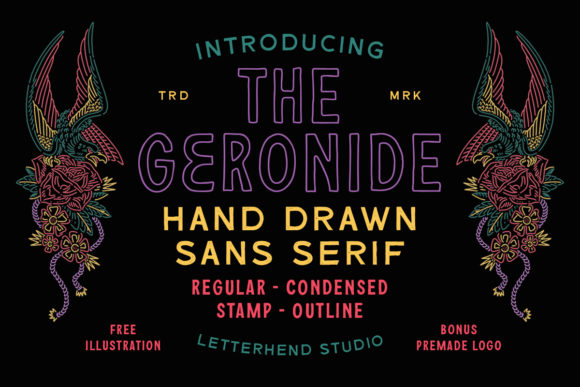 The Geronide: A Vintage-Inspired Display Font for Craft Creators