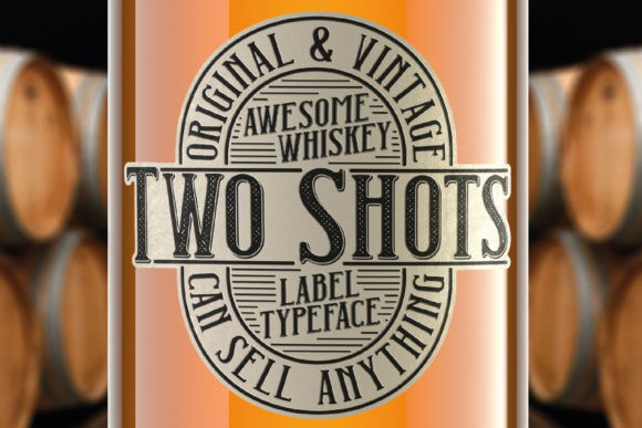 Two Shots: A Vintage Display Font for Handmade Creations